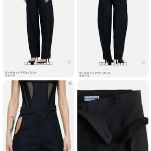 Mugler x H&M Women's Black Wool Cut-Out Pants